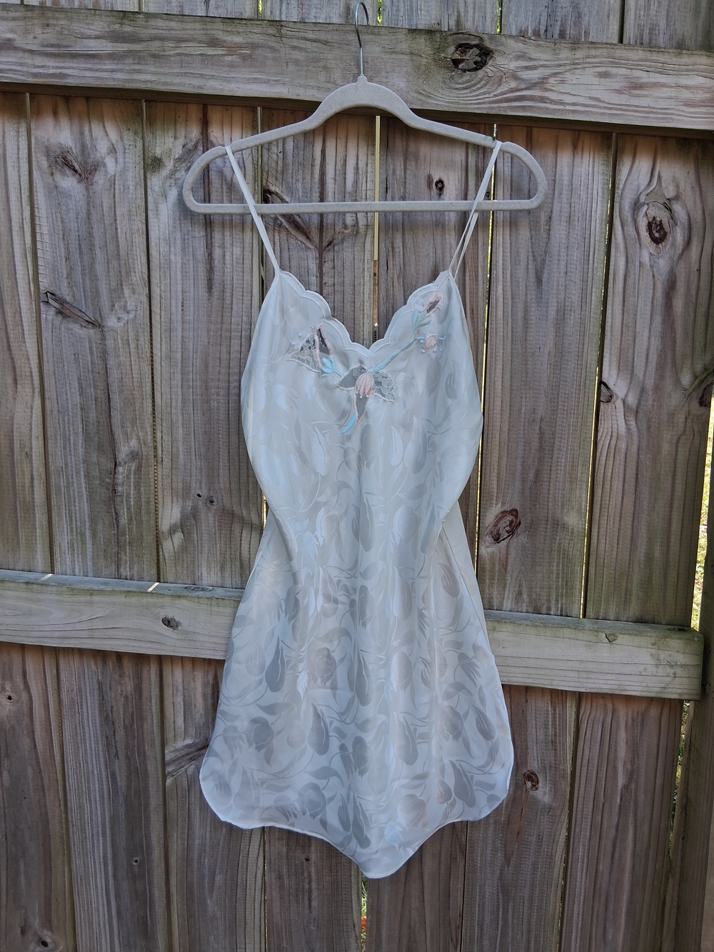 Vintage Women's Floral Satin Slip Dress